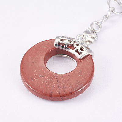 Natural Red Jasper Keychain KEYC-P041-D25-1