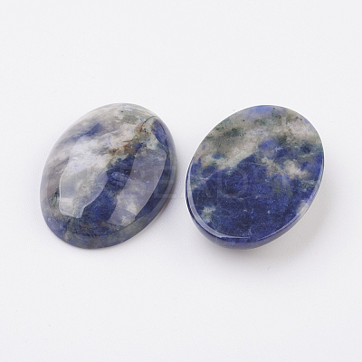 Natural Sodalite Flat Back Cabochons G-G741-13x18mm-06-1