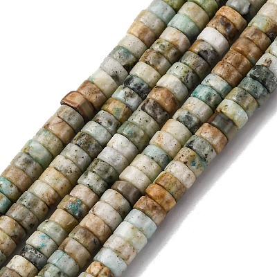 Natural Yellow Turquoise(Jasper) Beads Strands G-L624-I05-2x4mm-1