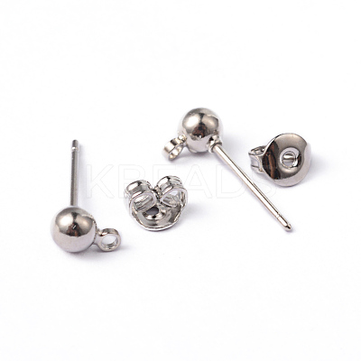 Brass Post Earring Findings EC593-1