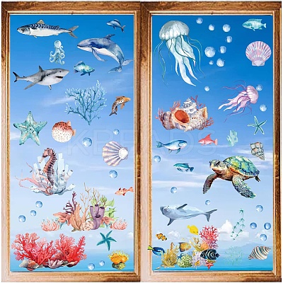 8 Sheets 8 Styles PVC Waterproof Wall Stickers DIY-WH0345-215-1
