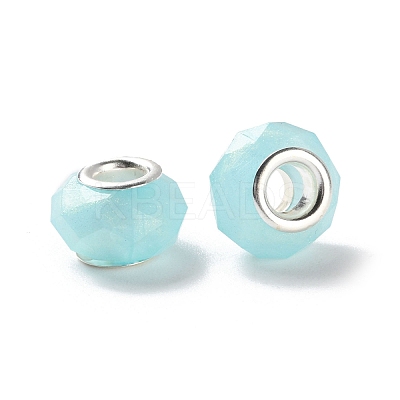 Pearlized Resin European Beads RESI-M001-01-1