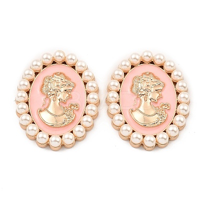 Zinc Alloy Enamel Cabochons ENAM-Q501-01LG-02-1
