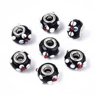 Handmade Lampwork European Beads LAMP-Q029-03K-1