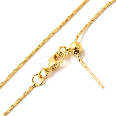 1mm Rack Plating Brass Boston Link Chain Adjustable Slider Necklaces for Women Men MAK-L044-37G-1
