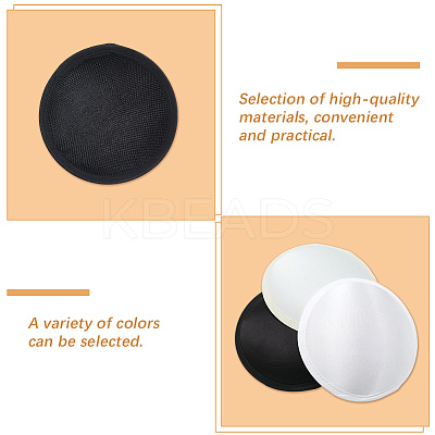 3Pcs 3 Colors Satin Imitation Linen Fascinator Hat Base for Millinery AJEW-GF0010-82-1