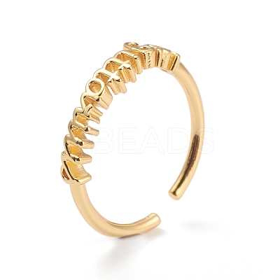 Constellation/Zodiac Sign Brass Cuff Rings RJEW-J074-05G-F-1