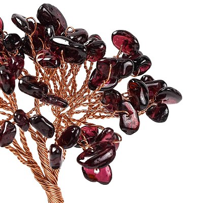 Natural Garnet Chips Tree Decorations DJEW-M012-02N-1