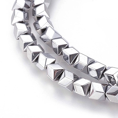 Electroplated Non-magnetic Synthetic Hematite Beads Strands G-P392-J06-1