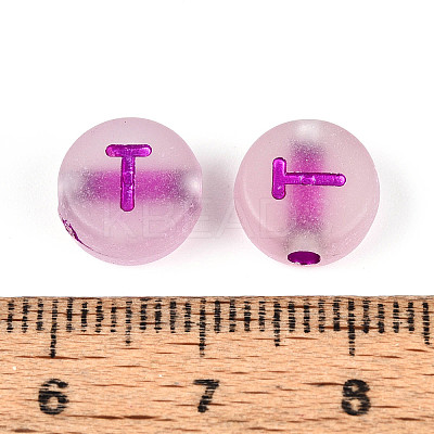 Luminous Frosted Acrylic Beads FACR-T008-02T-1