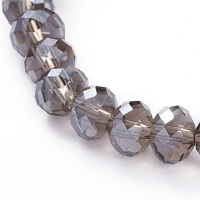 Natural Black Agate(Dyed) Gemstone Stretch Bracelets BJEW-JB05025-05-1