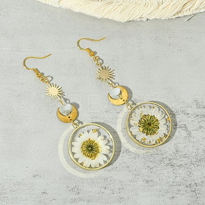 Brass Dangle Earrings EJEW-FS00017-1