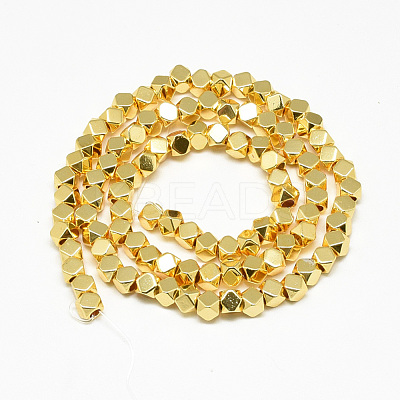 Electroplate Non-magnetic Synthetic Hematite Beads Strands G-Q465-31G-1