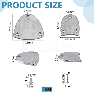 4Pcs Aluminum Tap Shoe Sole Protector FIND-WH0149-73B-1