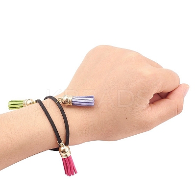 60Pcs 30 Colors Faux Suede Tassel Pendant Decorations FIND-YW0001-13LG-1