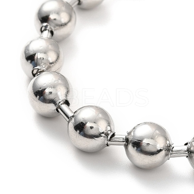 Tarnish Resistant 304 Stainless Steel Ball Chain Necklace & Bracelet Set STAS-D181-02P-02B-1