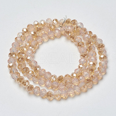 Electroplate Glass Beads Strands EGLA-A034-J3mm-K01-1