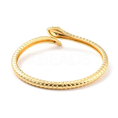 Bling Snake Cubic Zirconia Cuff Bangle BJEW-D448-02G-RS-1