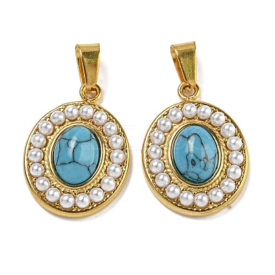 Synthetic Turquoise Pendants STAS-U024-16G-02-1