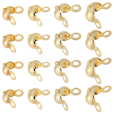 240Pcs 4 Styles Brass Bead Tips KK-SC0007-37-1