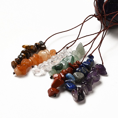 Natural Amethyst Round Pendant Decorations G-G997-A05-1
