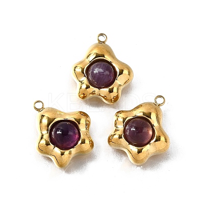Natural Amethyst Pendants STAS-F318-08A-G-1