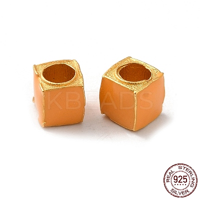 Matte Gold Color 925 Sterling Silver Beads STER-M113-23B-04MG-1
