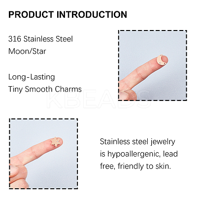 316 Surgical Stainless Steel Micro Pave Cubic Zirconia Links Connectors STAS-UN0010-05-1