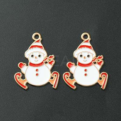 Christmas Alloy Enamel Pendants ENAM-D047-07G-09-1