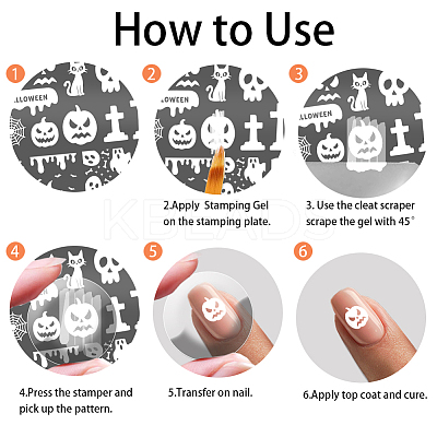 Stainless Steel DIY Nail Art Templates MRMJ-WH0098-044-1