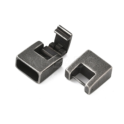 304 Stainless Steel Fold Over Clasps STAS-S185-15AS-1