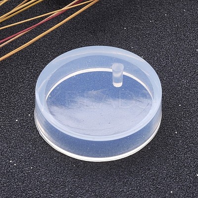 Flat Round Shape DIY Pendant Silicone Molds X-AJEW-P038-02-1