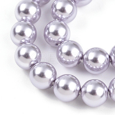 Baking Paint Pearlized Glass Pearl Bead Strands HY-N002-5mm-A04-1