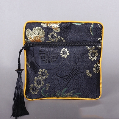 Square Chinese Style Cloth Tassel Bags PW-WG62144-01-1