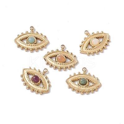Natural Mixed Stone Pendants STAS-H168-08G-1