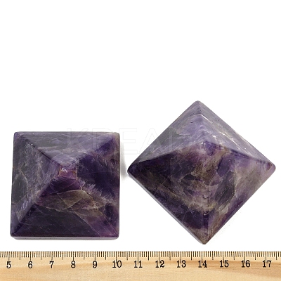 Natural Amethyst Orgonite Pyramid Display Decorations G-C186-09B-1