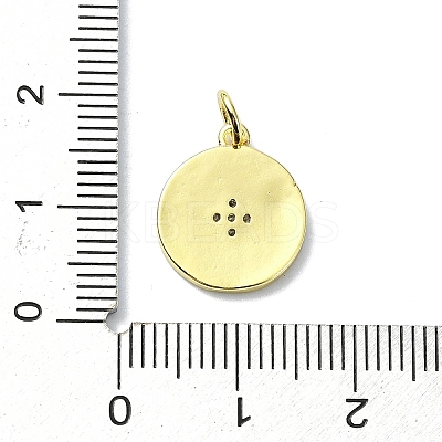 Star Theme Brass Micro Pave Clear Cubic Zirconia Pendants KK-H475-52G-05-1