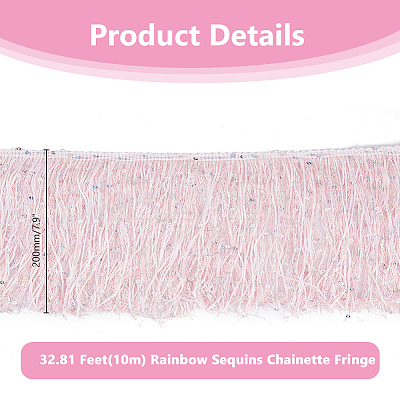 Polyester Tassel Lace Ribbon DIY-WH0430-568-1