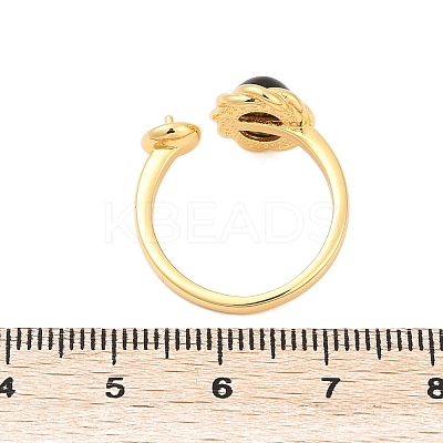 Brass Cuff Rings for Women KK-P302-22A-G-1