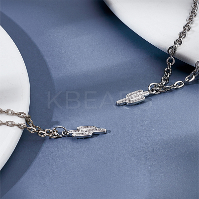 2Pcs Brass Micro Pave Cubic Zirconia Charms ZIRC-LP0001-64P-1