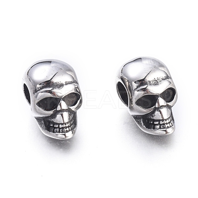 Halloween 304 Stainless Steel European Beads STAS-F243-43AS-1
