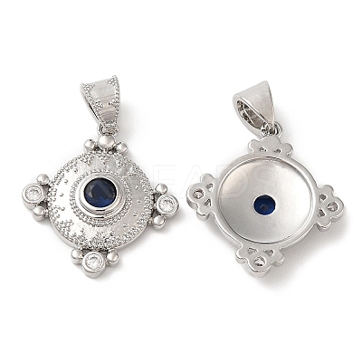 Brass Micro Pave Cubic Zirconia Pendants KK-M246-30P-1