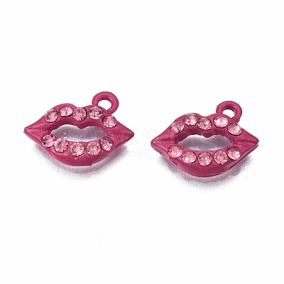 Spray Painted Alloy Pendants PALLOY-T083-01A-1