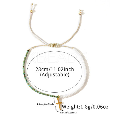 Bohemian Style Glass Seed Beads Braided Bead Bracelets EC2544-1