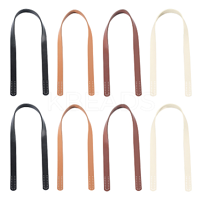 8Pcs 4 Colors Imitation Leather Bag Handles FIND-BBC0004-50-1