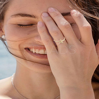 1Pc 304 Stainless Steel Open Cuff Rings for Women RJEW-LP0008-24-1