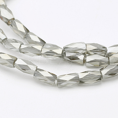 Electroplate Transparent Glass Beads Strands EGLA-E046-D03-1