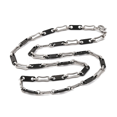 201 Stainless Steel Oval Links Chain Necklace NJEW-F222-38EBP-02-1