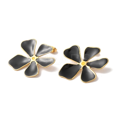 Flower Golden Ion Plating(IP) 304 Stainless Steel Stud Earrings for Women EJEW-L287-045G-1