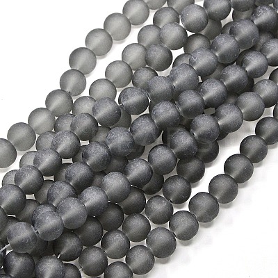 Baking Paint Transparent Glass Bead Strands GLAA-S031-12mm-12-1